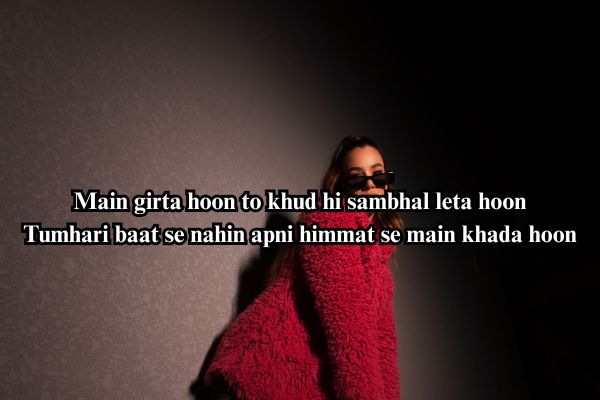 attitude shayari for boys in hindi​