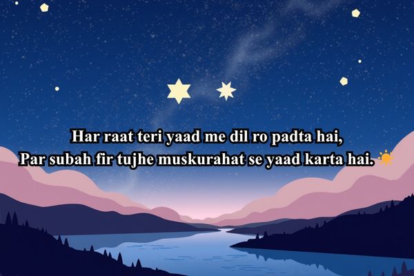 sad shayari good night​