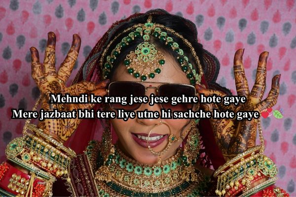 simple mehndi designs shayari