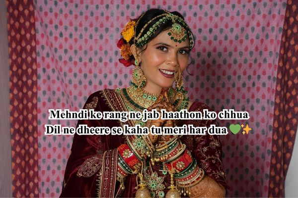 simple mehndi design wali shayari