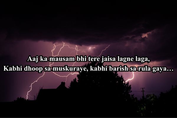 Unique shayari on weather today